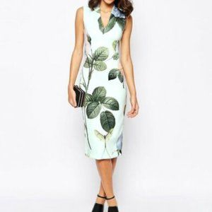 TED BAKER floral bodycon dress